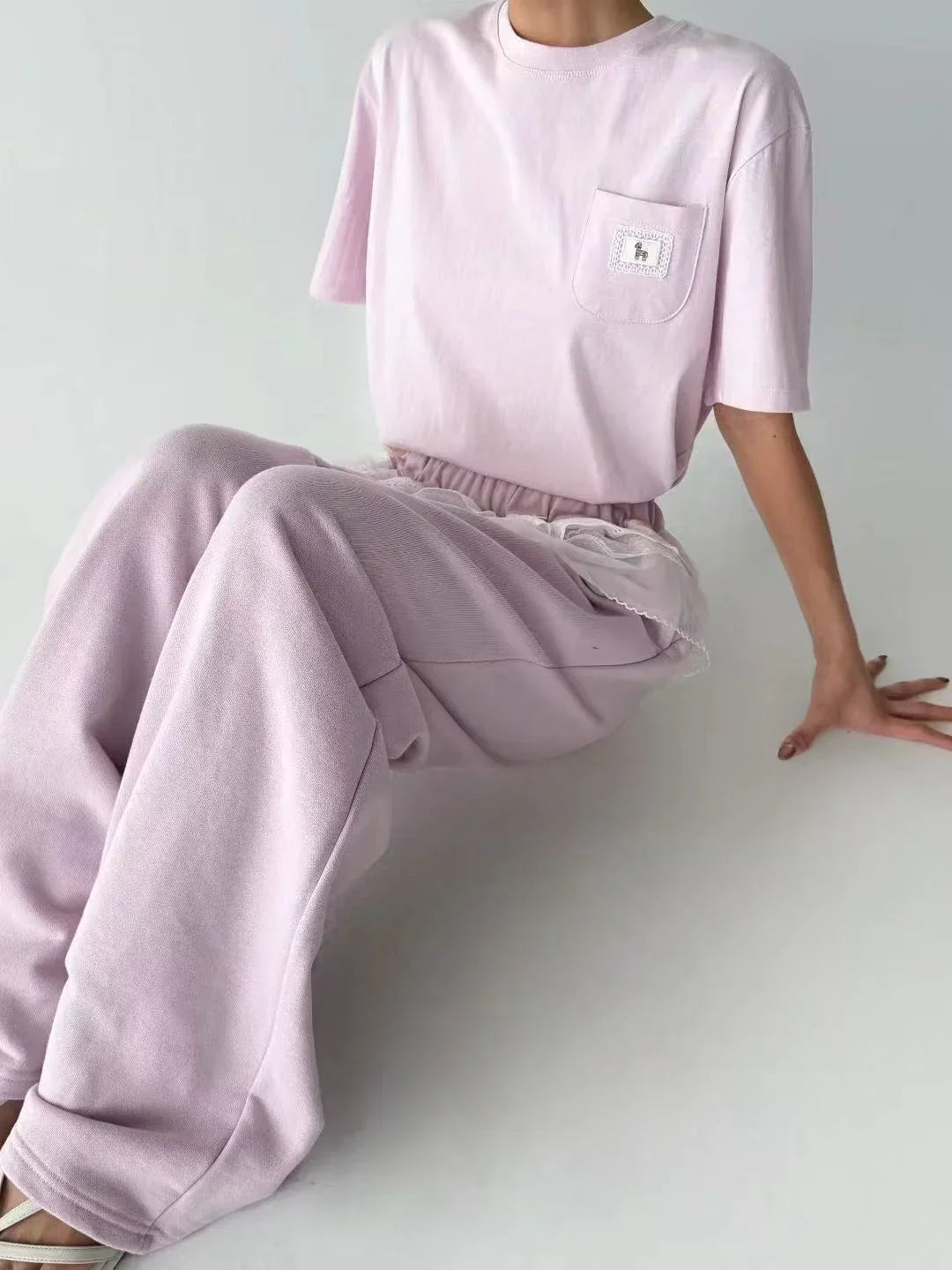韓國直送Layered lace Top / Pants - HLY &amp; CHOCCICO