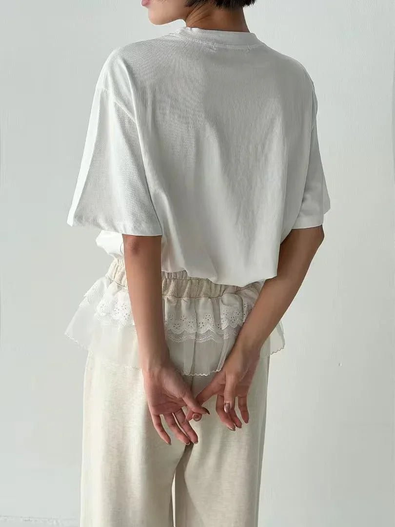 韓國直送Layered lace Top / Pants - HLY &amp; CHOCCICO