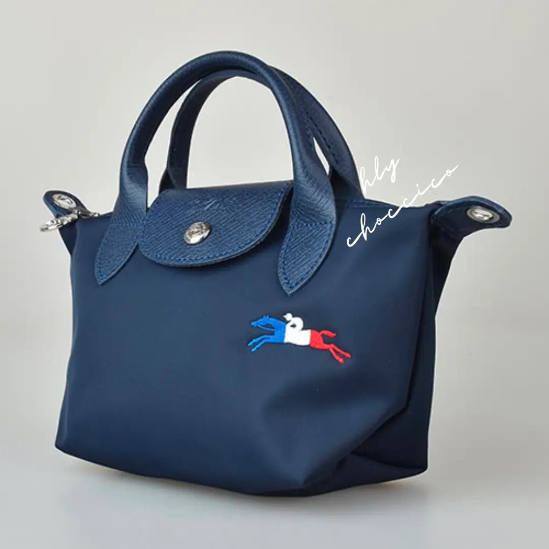 LE PLIAGE 特別版✨ 法國國旗三色LOGO餃子袋 |海軍藍| (S/M) HLY & CHOCCICO