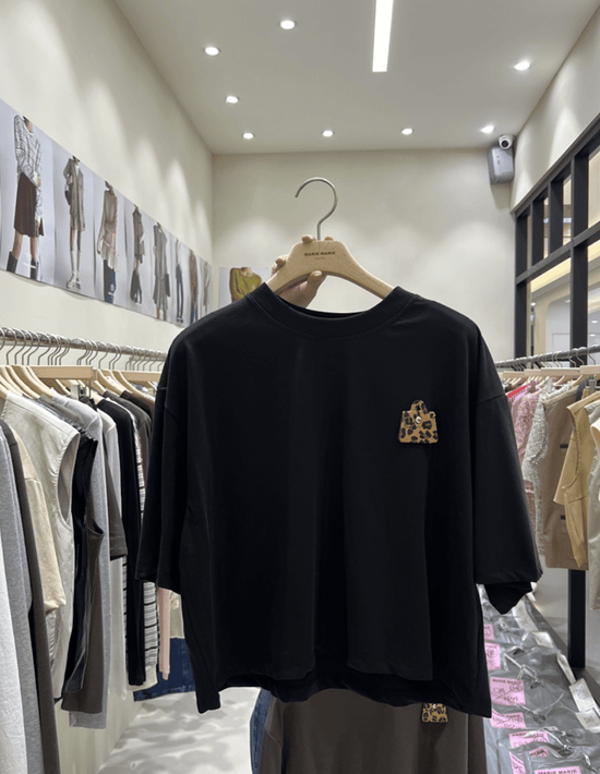 韓國直送Leopard Accent T-Shirt