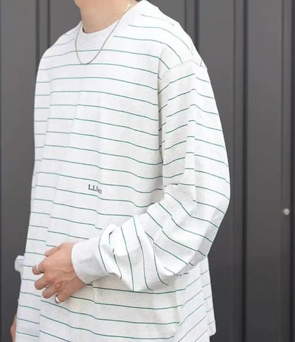 L.L Bean Union Long Sleeve Stripe Tee - HLY &amp; CHOCCICO