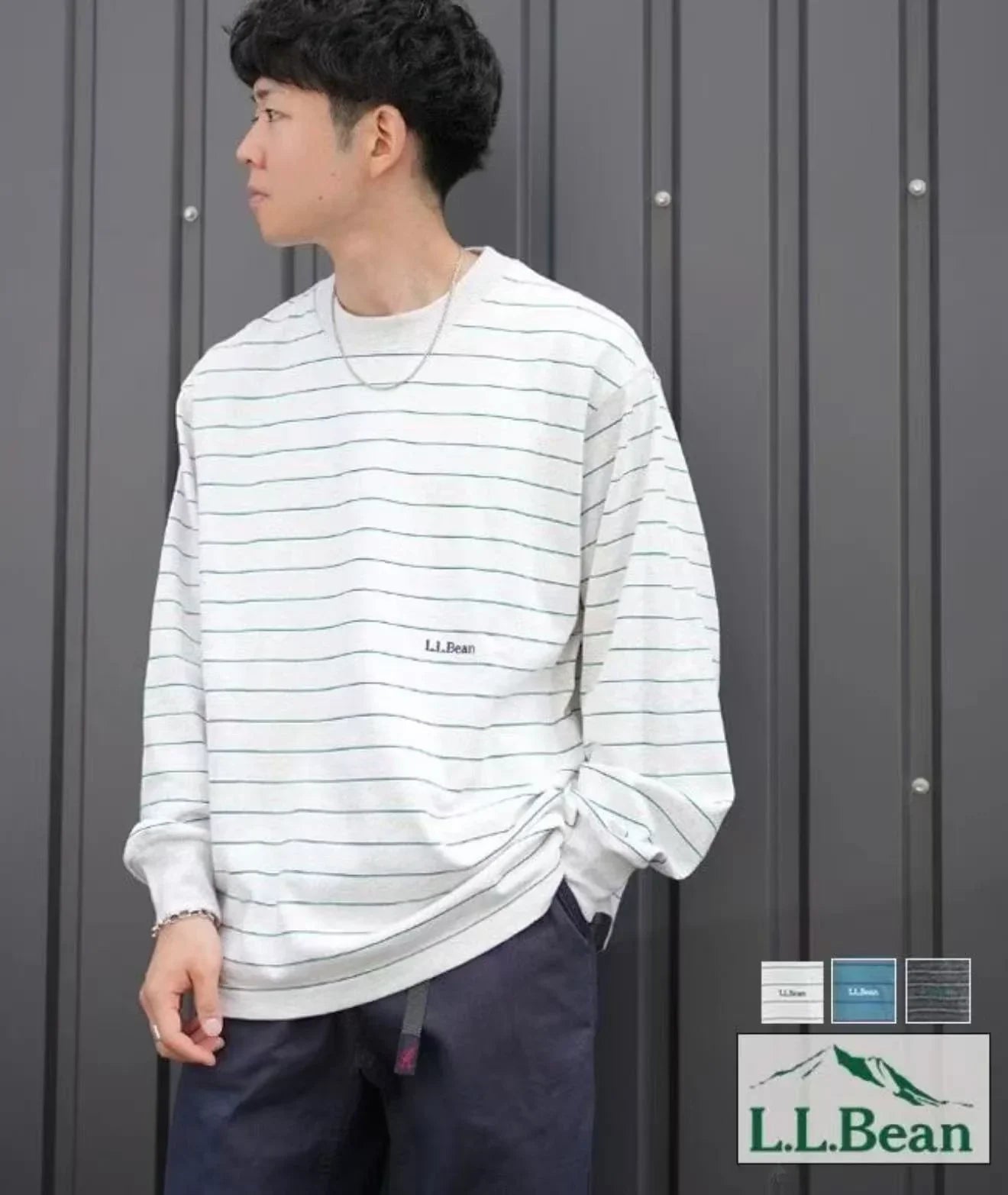 L.L Bean Union Long Sleeve Stripe Tee - HLY &amp; CHOCCICO