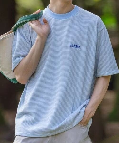 L.L.Bean Summer Short Sleeve Tee HLY & CHOCCICO
