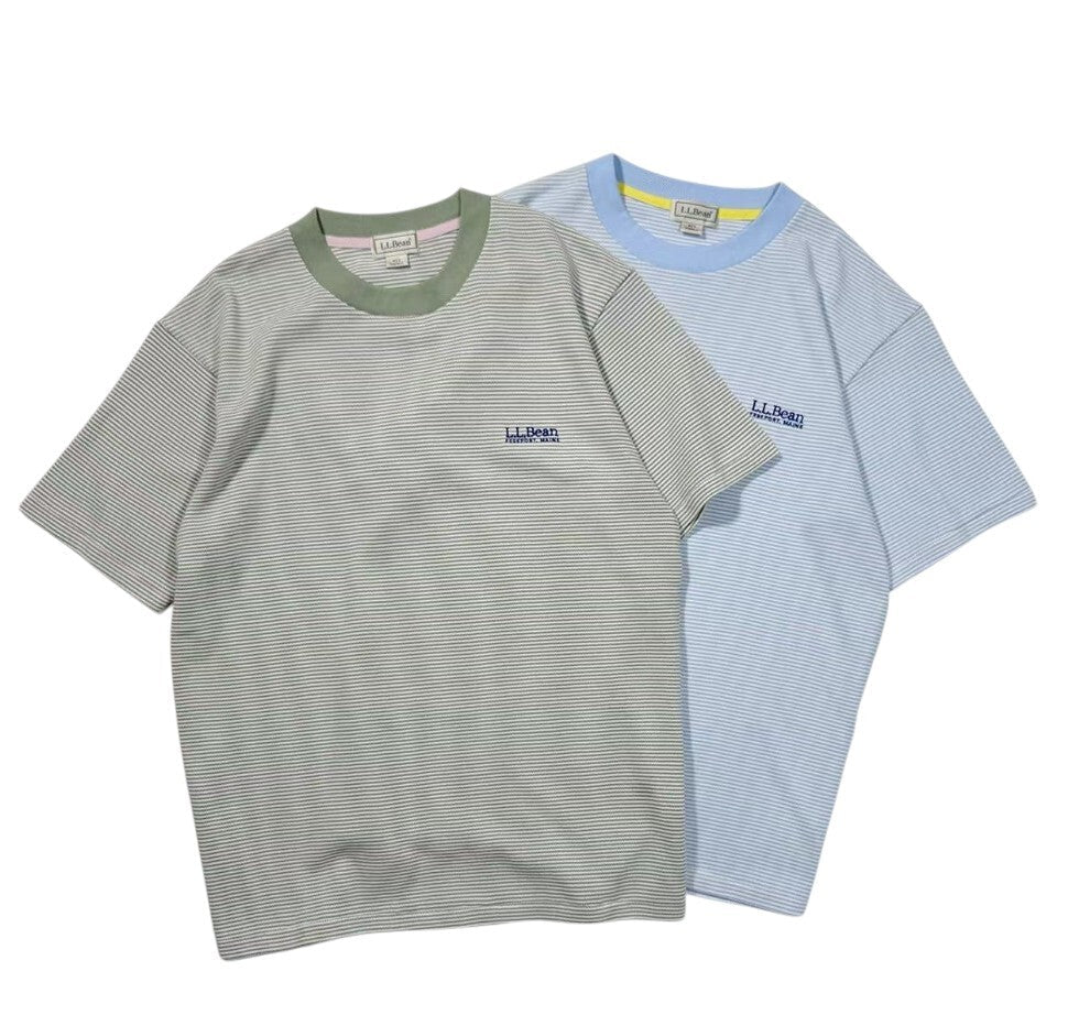 L.L.Bean Summer Short Sleeve Tee HLY & CHOCCICO