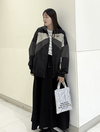 日本直送 Logo Embroidery Geometric Pattern Quilted 2way Shoulder Bag - HLY & CHOCCICO