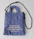 日本直送 Logo Embroidery Geometric Pattern Quilted 2way Shoulder Bag - HLY & CHOCCICO