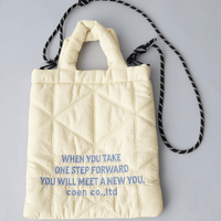 日本直送 Logo Embroidery Geometric Pattern Quilted 2way Shoulder Bag - HLY & CHOCCICO