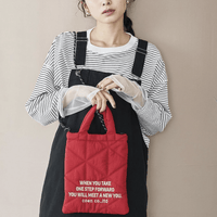 日本直送 Logo Embroidery Geometric Pattern Quilted 2way Shoulder Bag - HLY & CHOCCICO