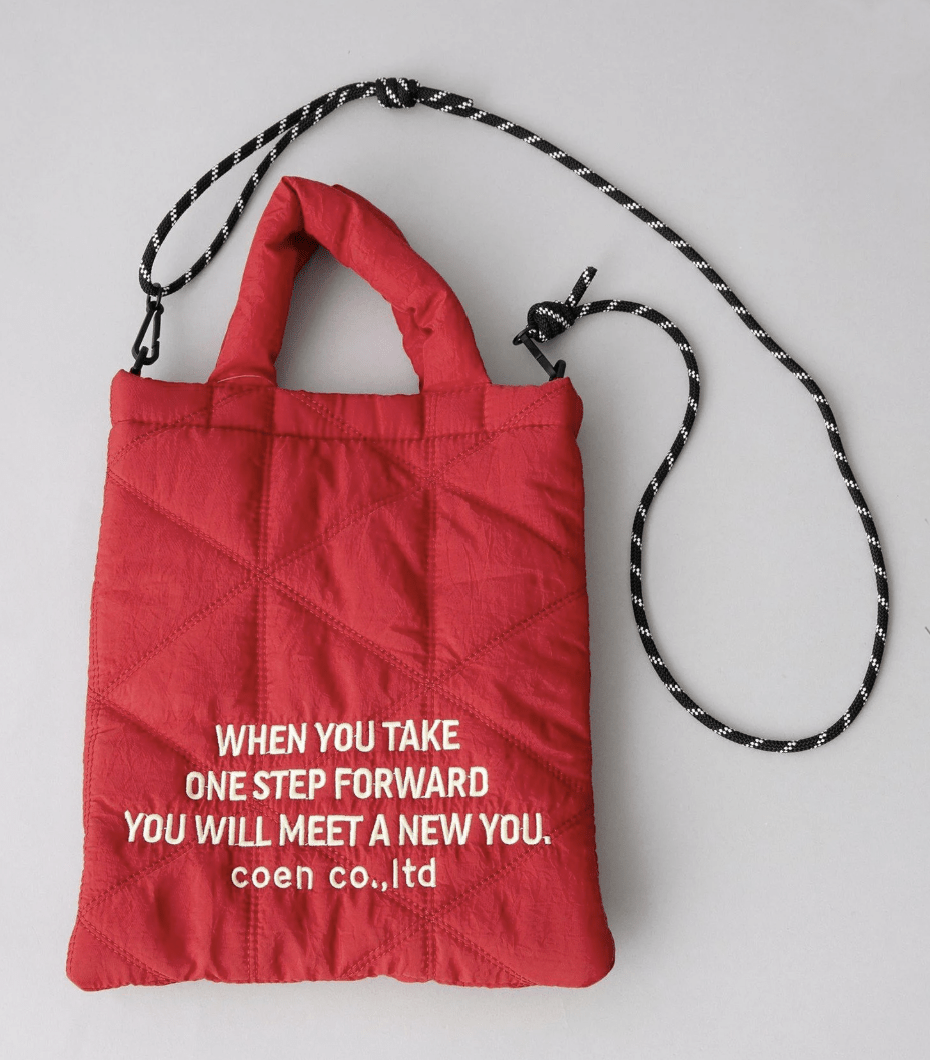 日本直送 Logo Embroidery Geometric Pattern Quilted 2way Shoulder Bag - HLY & CHOCCICO