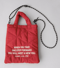 日本直送 Logo Embroidery Geometric Pattern Quilted 2way Shoulder Bag - HLY & CHOCCICO