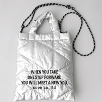 日本直送 Logo Embroidery Geometric Pattern Quilted 2way Shoulder Bag - HLY & CHOCCICO