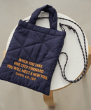 日本直送 Logo Embroidery Geometric Pattern Quilted 2way Shoulder Bag - HLY & CHOCCICO