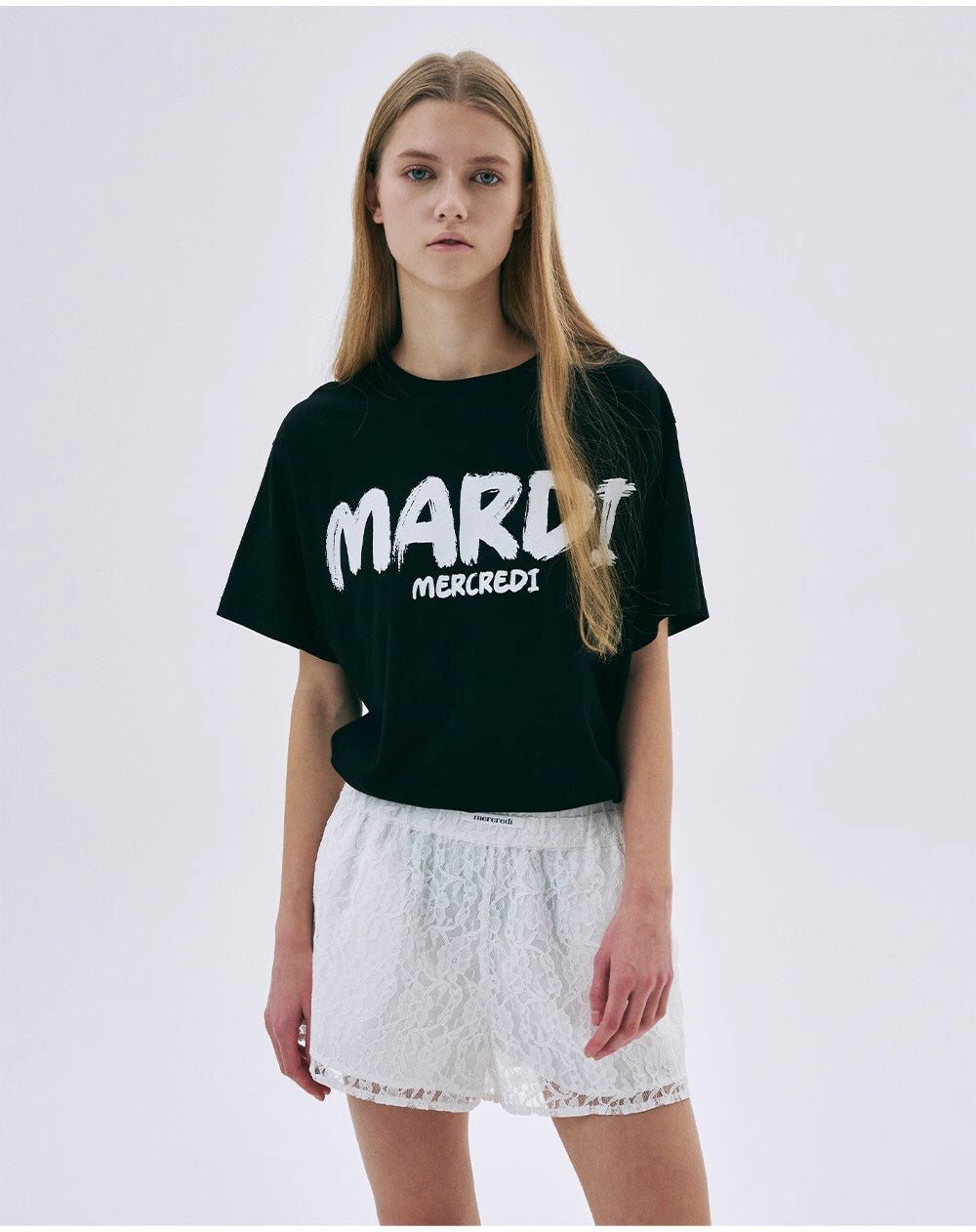 Mardi  Brush Logo Contrast Tee - HLY & CHOCCICO