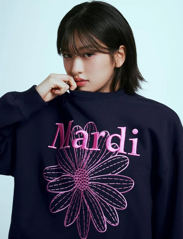 Mardi Sweatshirt Flowermardi Needlework - HLY &amp; CHOCCICO