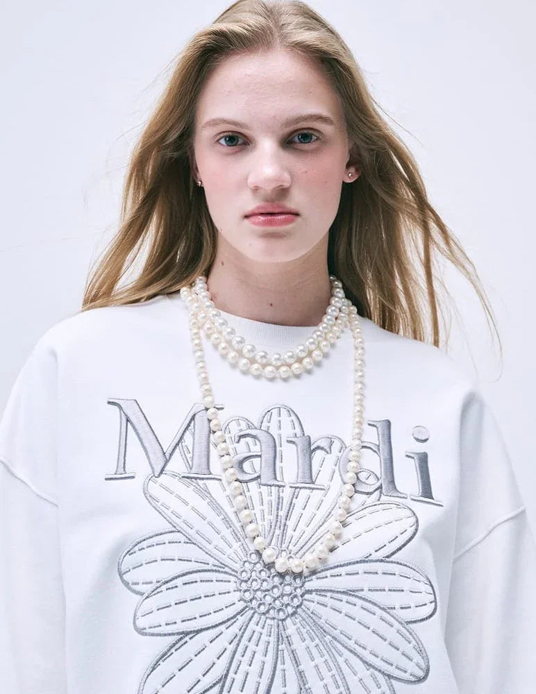 Mardi Sweatshirt Flowermardi Needlework - HLY &amp; CHOCCICO