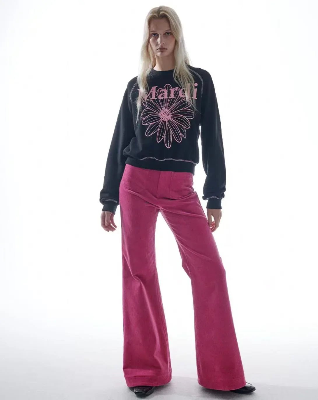 Mardi Sweatshirt Raglan Flowermardi - HLY &amp; CHOCCICO