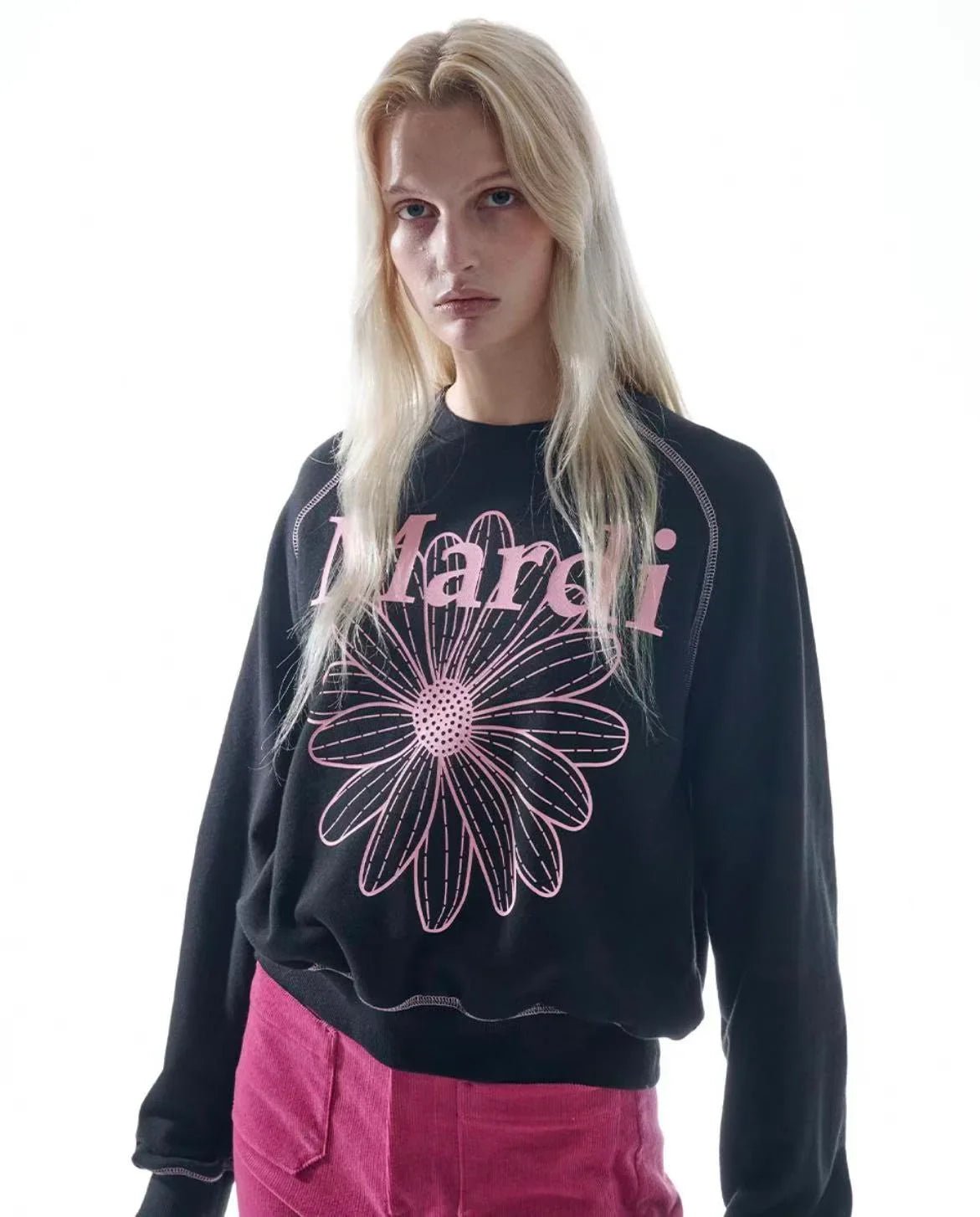 Mardi Sweatshirt Raglan Flowermardi - HLY &amp; CHOCCICO