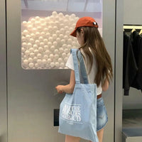 🇰🇷韓國直送🇰🇷 MARITHE FRANCOIS GIRBAUD Denim Big Eco Bag  淺藍牛仔帆布購物袋 HLY & CHOCCICO