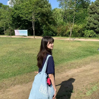 🇰🇷韓國直送🇰🇷 MARITHE FRANCOIS GIRBAUD Denim Big Eco Bag  淺藍牛仔帆布購物袋 HLY & CHOCCICO