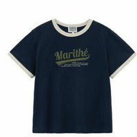 MARITHE FRANCOIS GIRBAUD VINTAGE BASEBALL RINGER TEE - HLY & CHOCCICO