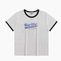 MARITHE FRANCOIS GIRBAUD VINTAGE BASEBALL RINGER TEE - HLY & CHOCCICO