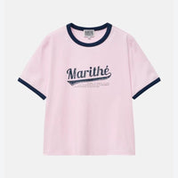 MARITHE FRANCOIS GIRBAUD VINTAGE BASEBALL RINGER TEE - HLY & CHOCCICO