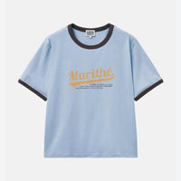 MARITHE FRANCOIS GIRBAUD VINTAGE BASEBALL RINGER TEE - HLY & CHOCCICO