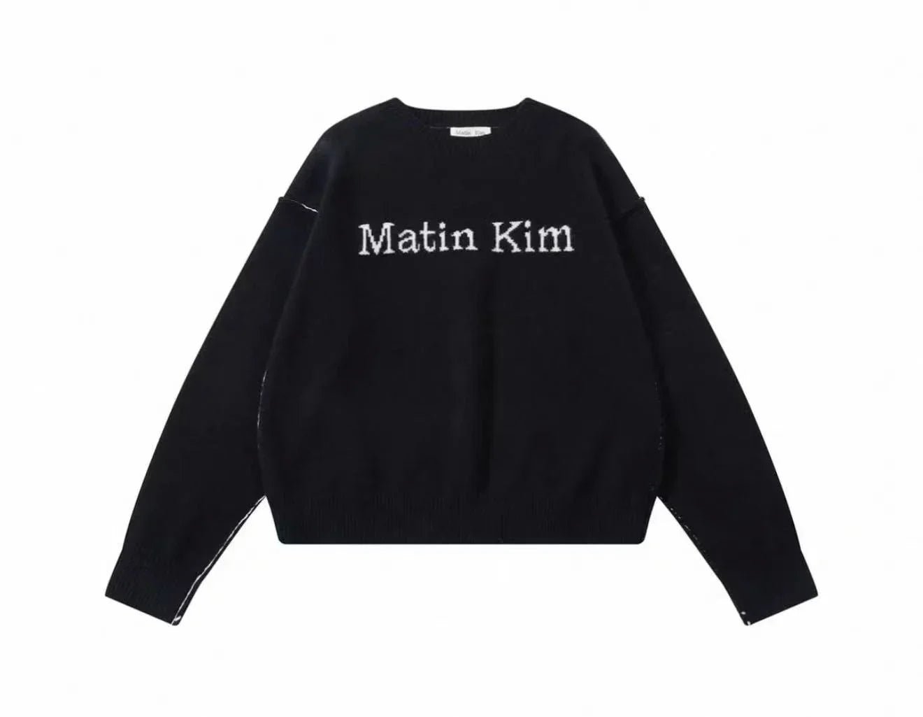 MATIN KIM COLOR LINE POINT LOGO KNIT PULLOVER - HLY &amp; CHOCCICO