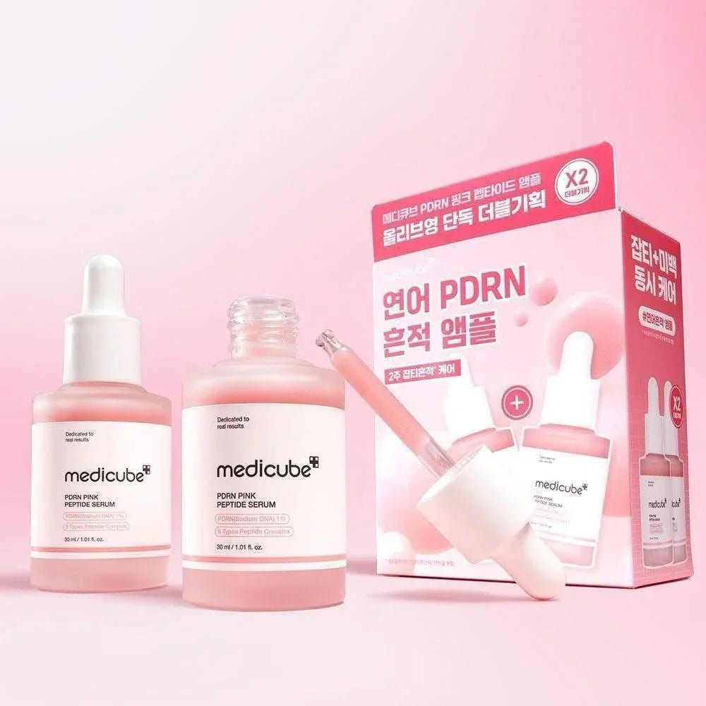 🇰🇷韓國直送 Medicube 最新系列PDRN 粉紅胜肽膠原蛋白安瓶 30ml+30ml孖裝🩷✨ - HLY &amp; CHOCCICO