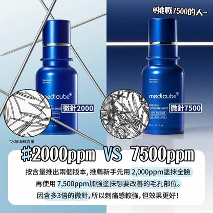 Medicube Zero Exosome Shot 7,500 / 2000 PPM Spicule Facial Serum 微針全效毛孔安瓶 30ml - HLY & CHOCCICO