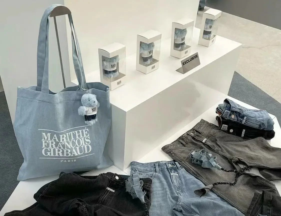 MFG GIRBAUD Denim Big Eco Bag 淺藍牛仔帆布購物袋 - HLY &amp; CHOCCICO