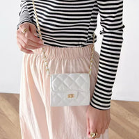 Micro Mini Quilted Chain Shoulder Bag - HLY & CHOCCICO