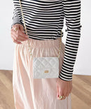 Micro Mini Quilted Chain Shoulder Bag - HLY & CHOCCICO