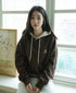 韓國直送MuahMuah Stitch Combi Hoodie - HLY & CHOCCICO