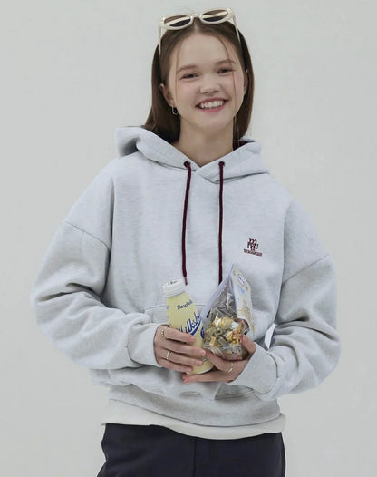 韓國直送MuahMuah Stitch Combi Hoodie - HLY &amp; CHOCCICO
