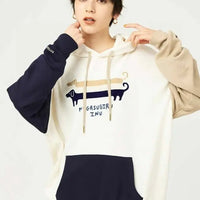 Nagasugiru Dog  Big Silhouette Hoodie - HLY & CHOCCICO