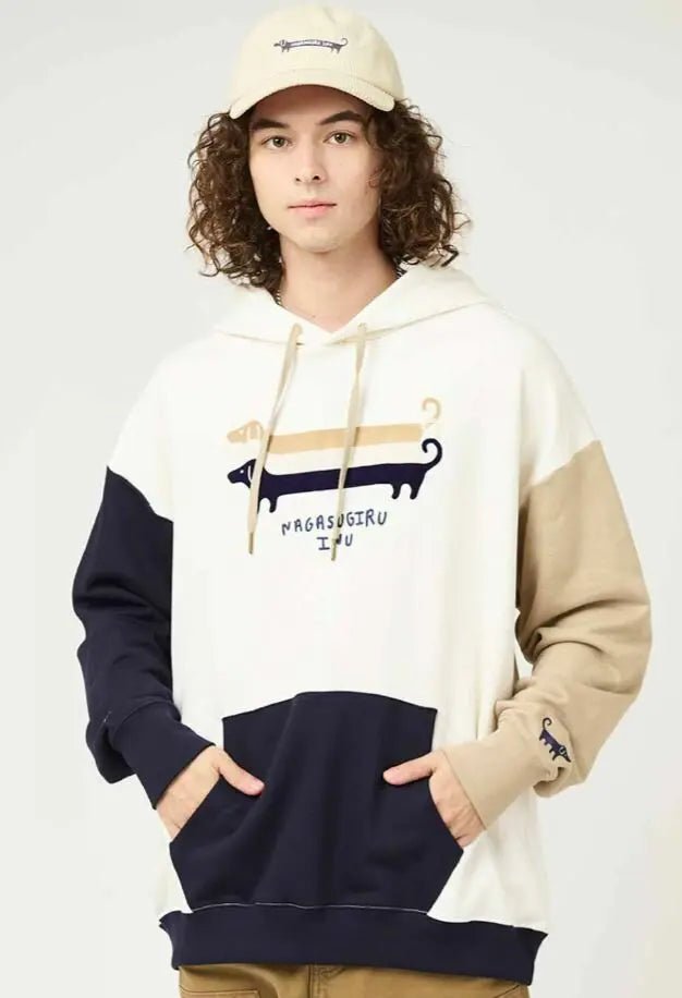 Nagasugiru Dog  Big Silhouette Hoodie - HLY & CHOCCICO