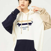 Nagasugiru Dog  Big Silhouette Hoodie - HLY & CHOCCICO