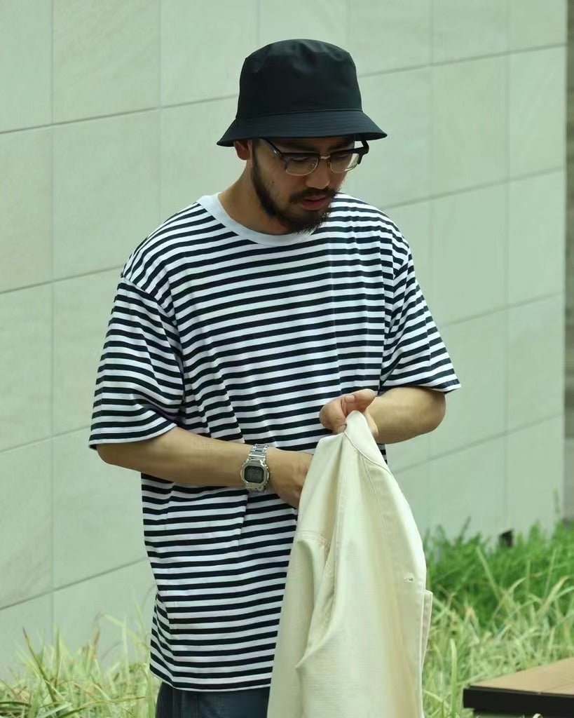 Nanamica COOLMAX Stripe Jersey Tee -2 Color HLY & CHOCCICO