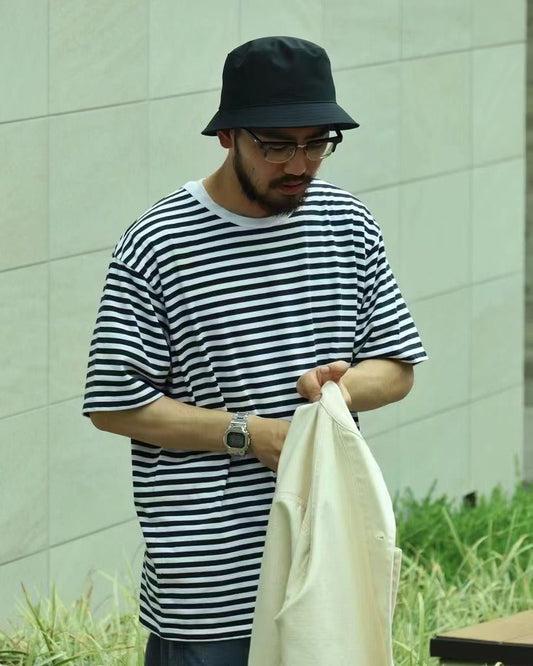 Nanamica COOLMAX Stripe Jersey Tee -2 Color HLY & CHOCCICO