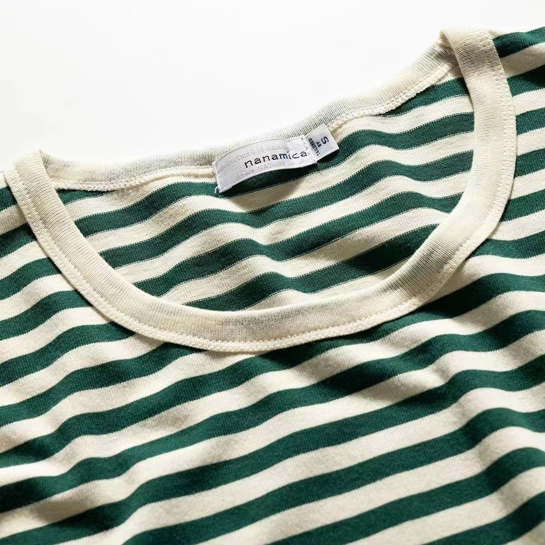 Nanamica COOLMAX Stripe Jersey Tee -2 Color HLY & CHOCCICO