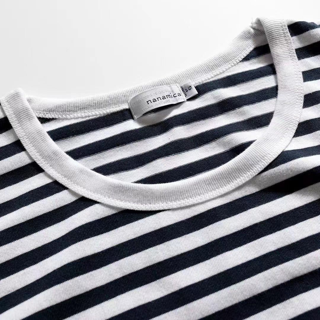 Nanamica COOLMAX Stripe Jersey Tee -2 Color HLY & CHOCCICO