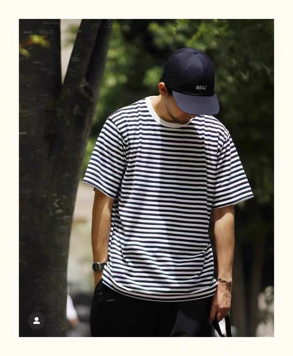 Nanamica COOLMAX Stripe Jersey Tee -2 Color HLY & CHOCCICO