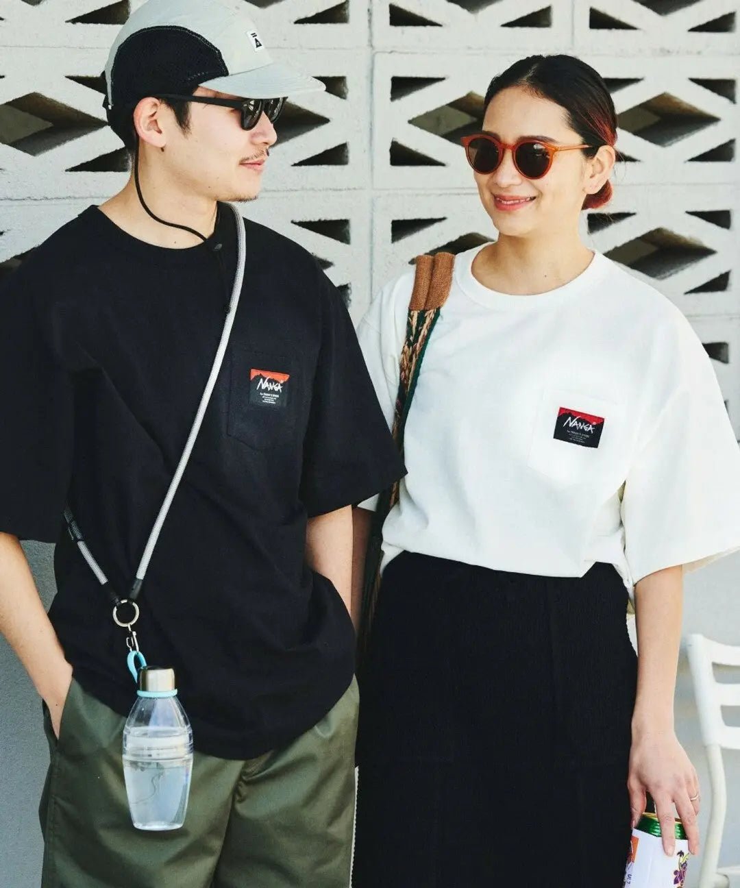 NANGA x Freak's Store 別注 ECO HYBRID LOOSE FIT POCKET TEE - HLY & CHOCCICO