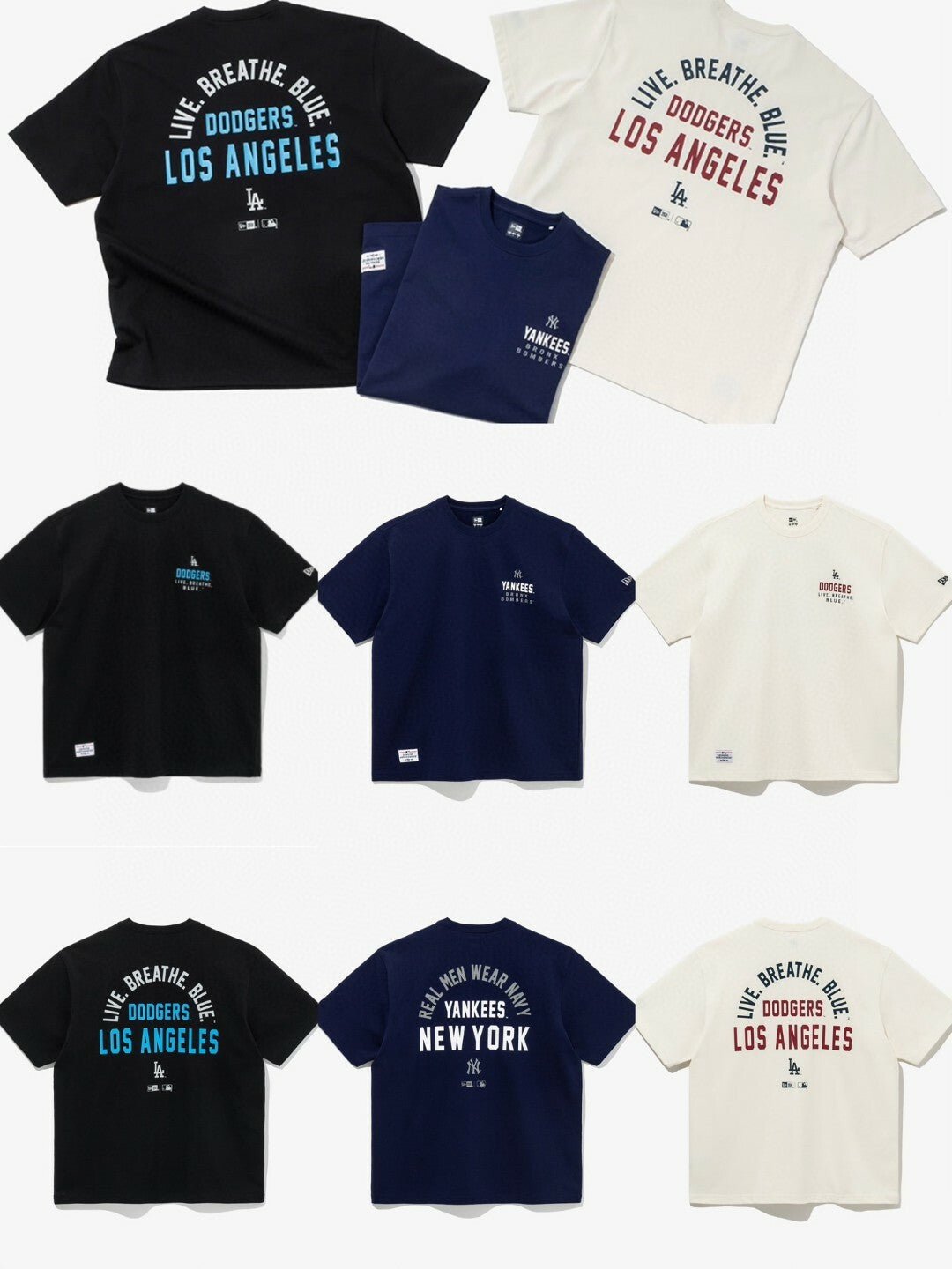 New Era Dodgers Arch Slogan Tee -3 Color