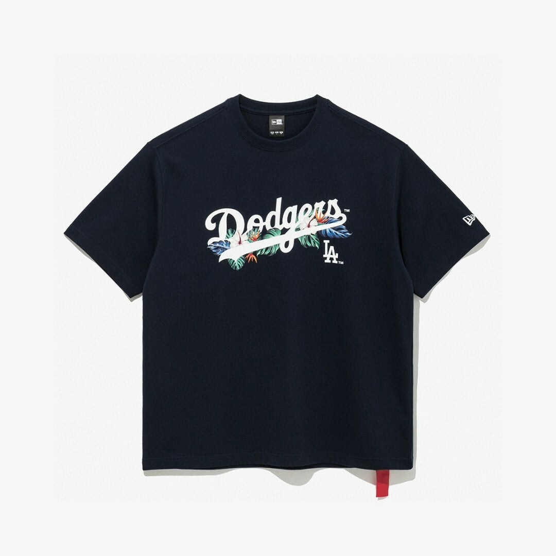 New Era Dodgers Flower Script Tee