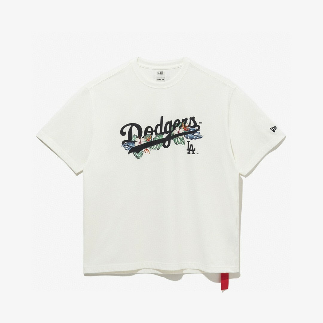 New Era Dodgers Flower Script Tee