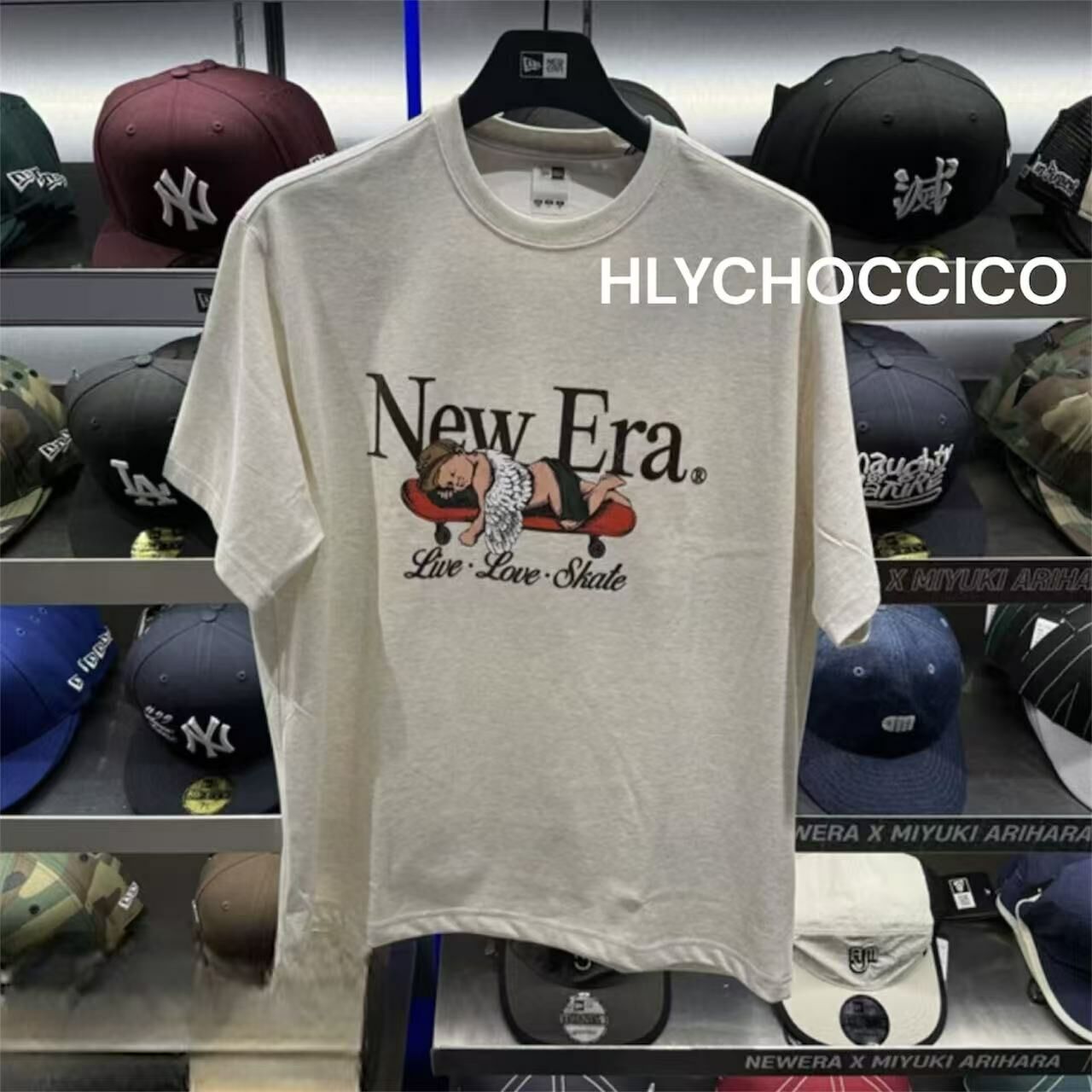 韓國直送New Era Live Love Skate Tee - HLY & CHOCCICO