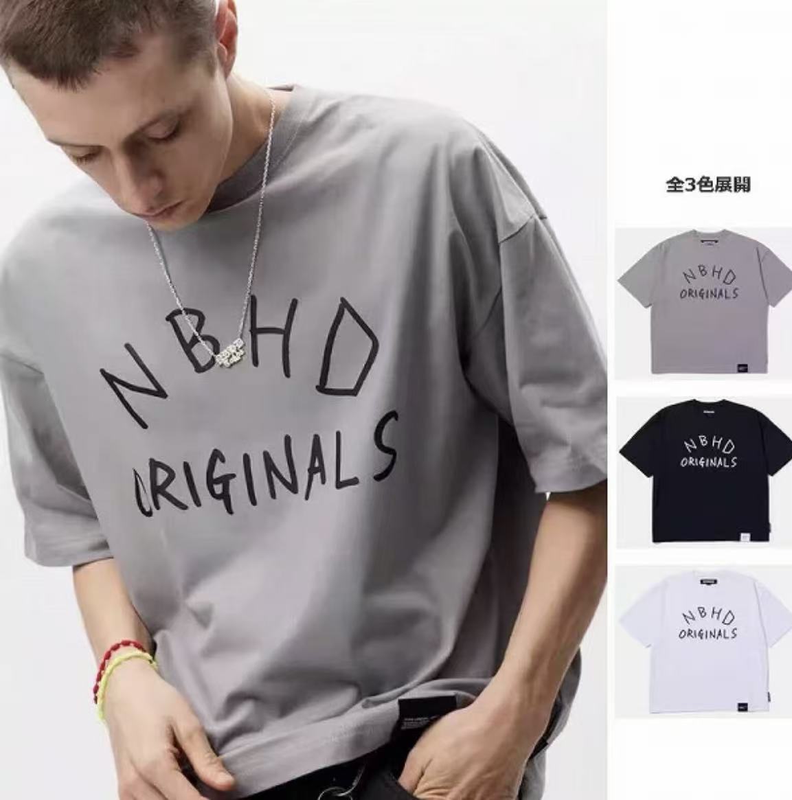 NEW Men's Street Style Loose Fit Logo Print Tee HLY & CHOCCICO