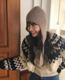 日本直送Nordic Pattern Cropped Length Knit Cardigan - HLY & CHOCCICO